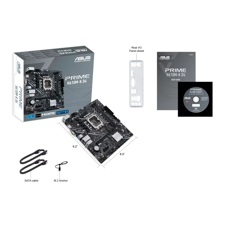 جزییات مادربرد ASUS PRIME H610M-K D4 